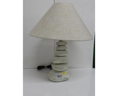 Painted Pebble Table Lamp - IN WORKING ORDER 