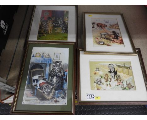 Quantity of Framed Louis Wain Prints - Cats 
