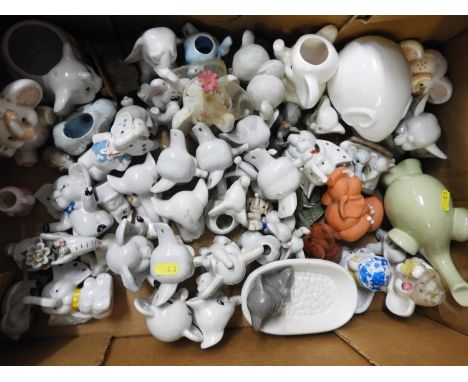 Quantity of Ceramic Elephant Ornaments 