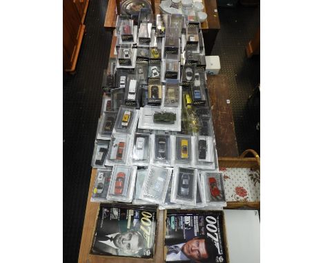 Very Large Quantity of the James Bond Car Collection Model Cars and Magazines 