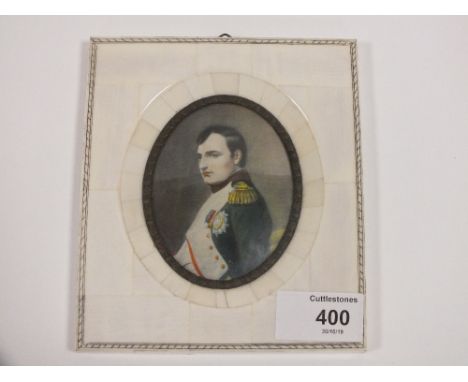 AN OVAL FRAMED PORTRAIT MINIATURE OF NAPOLEON