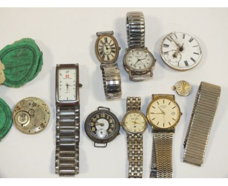 A BAG OF WRISTWATCHES AND PARTS TO INCLUDE ROTARY 