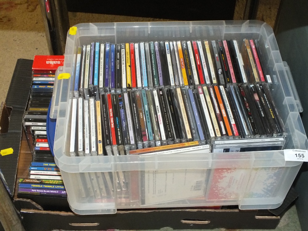 TWO BOXES OF CD'S