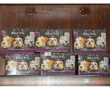 SIX BOXED MUG TAILS CERAMIC MUGS 