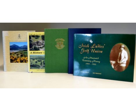 Irish and Welsh Golf Club Histories and Centenaries one  signed (5) - signed "Portarlington Golf Club - A History 1908-1987" 