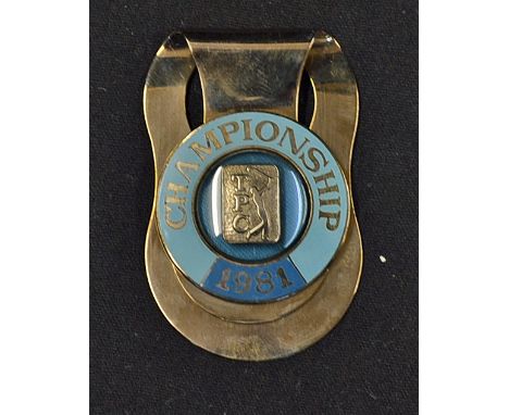 1981 U.S "Tournament Players Championship" golf  enamel money clip - played at Sawgrass Country Club and won by Ray Floyd - i