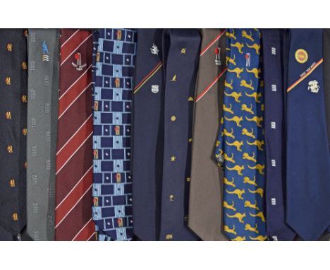 10 Assorted Cricket Ties including England, MCC, West Indies 1984, India 1982, First Test Match and 5 others.  From the perso