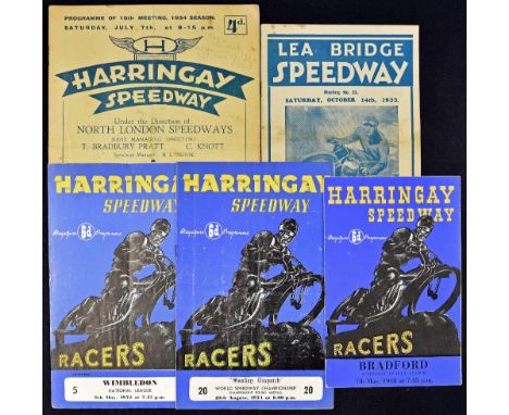 1933 Lea Bridge Speedway Programme date 14 Oct Meeting No.33, Clapton Track Championship, minor faults, staining and marks pr