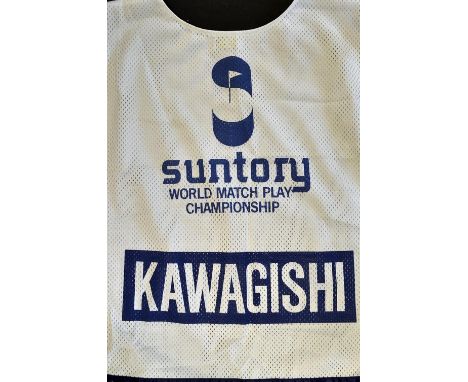 Suntory World Match Play Golf Championship caddy bib c. 1980's - issued to Kawagishi's caddy Brian Bellinger