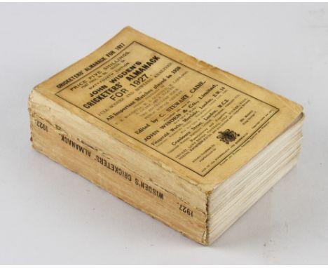 Wisden Cricketers' Almanack 1927 - 64th edition - with wrappers and original photograph, wrappers light soiling and wear, wit