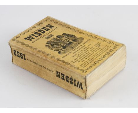 Wisden Cricketers' Almanack 1939 - 76th edition - with cloth covers, light soiling to covers, wear to top edges of a section 