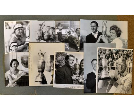 Collection of Open Golf Champions and Other major tournament press photographs - Greg Norman '86 Turnberry, Gary Player Royal