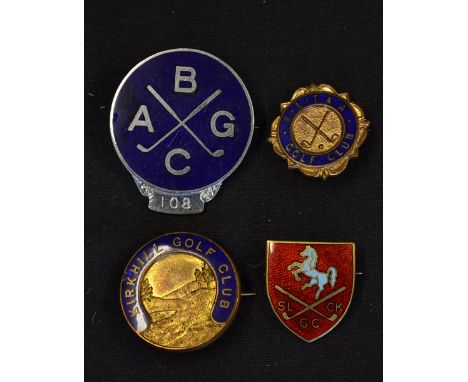4x various enamel Golf Club membership badges to incl Kirkhill G.C, E.L.T & A Golf Club, SL-CK Golf Club (Kent)  et al