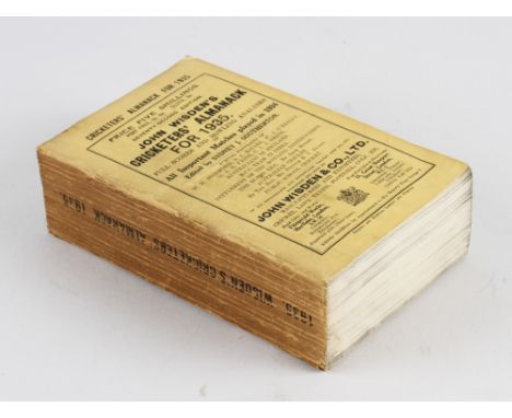 Wisden Cricketers' Almanack 1935 - 72st edition - with wrappers and original photograph, covers having light wear and discolo