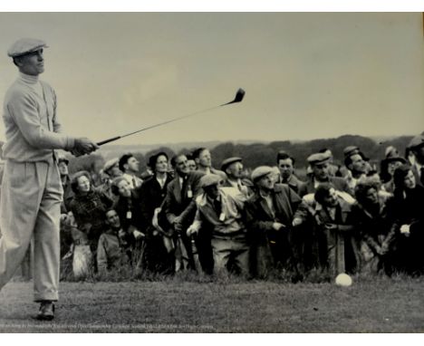 Ben Hogan - 1953 Carnoustie Open golf Champion photograph print taken at the 14th Tee during the first round of the final day
