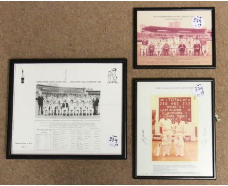 1974 Cricket Warwickshire v Gloucestershire Jameson and Kanhai Signed Photograph limited edition signed photograph 'World Rec