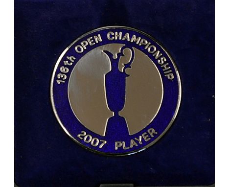 2007 Carnoustie Open Golf Championship Player's Enamel Badge - won by Padraig Harrington - his first major title who went ont