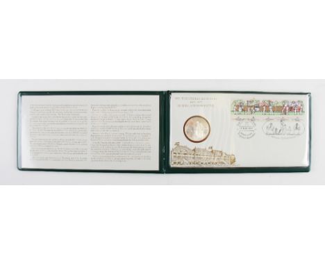 Limited Edition The Test Cricket Centenary 1877-1977 Official Commemorative first day cover and sterling silver coin by Frank