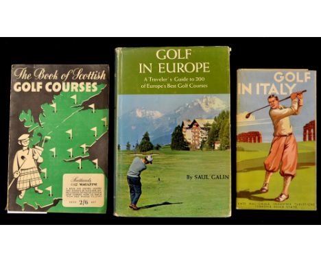 European Golf Course Travel Guides from the 1930s onwards to incl 1932 Golf In Italy folding brochure featuring 17x golf club