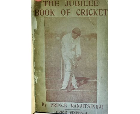 1901 'The Jubilee Book of Cricket' by K. S. Ranjitsinhji - with illustrations William Blackwood & Sons, rebound in blue cloth