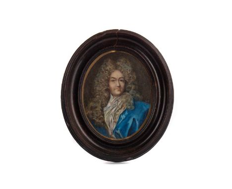 19TH CENTURY BRITISH SCHOOL,PORTRAIT MINIATURE OF GENTLEMAN,watercolour on ivory, signed L.P.,framed and under glass,15.9cm h