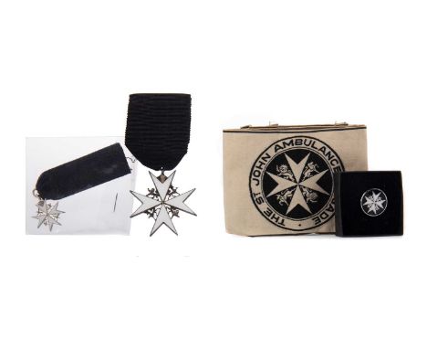 ORDER OF ST. JOHN AMBULANCE BRIGADE MEDAL,cased with miniature, button and armband