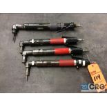 Lot of (4) pneumatic right angle drivers including (1) Ingersoll Rand QA6 Series Nutrunner, and (