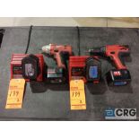 Lot of (2) Milwaukee cordless tools including 0612-20, 14.4 1/2 inch cordless drill and 9082-20,