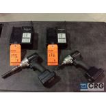 Lot of (2) Panasonic 14.4 volt cordless impact guns with chargers
