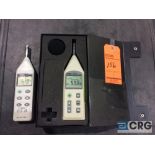 Lot of (2) sound meters including, Extech 407764 sound level meter with case and Nova 20190 sound