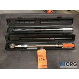 Lot of (2) asst 1/2 drive torque wrenches, including (1) Snap On CDI 22 inch 2503MFRMH-CDI torque