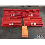 Lot of (4) Stanley Proto 6106 torque screwdrivers with cases