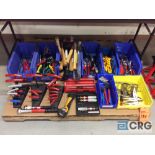 Lot of asst hand tools including hammers, pliers, wrenches, vice grips, etc. (CONTENTS OF PALLET)