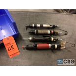 Lot of (4) asst pneumatic drivers including (1) right angle driver and (3) asst Ingersoll Rand and
