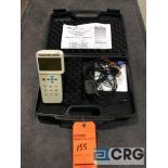 Omega HH1384 4-channel thermometer datalogger with case and Mark-10 MGT50-Z precision drill