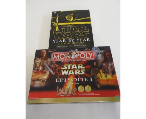 Star Wars Monopoly Set and Star Wars Year by Year Visual History Book, E-M (Est. plus 21% premium inc. VAT)