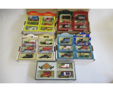 Lledo Classics Collection vintage delivery vans including Save The Children, Coronation Set and Rupert the Bear collection, a