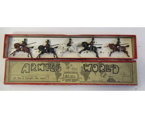 Britains Indian Army lancers on horse back, box F, models G (Est. plus 21% premium inc. VAT)