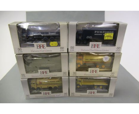Eleven E.F.E. Haulage lorries including tankers, flat wagons and covered vans, all items boxed, E-M (Est. plus 21% premium in