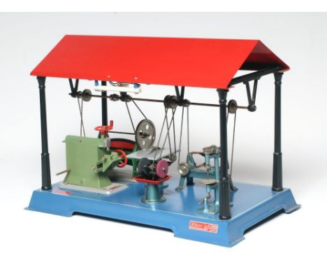 Wilesco Workshop D141 with six machine tools (no steam engine), some minor rusting to plated parts, G (Est. plus 21% premium 