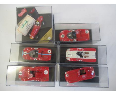 Six 1:43 scale cars including Ferrari 375 race car and Porsche (Est. plus 21% premium inc. VAT)