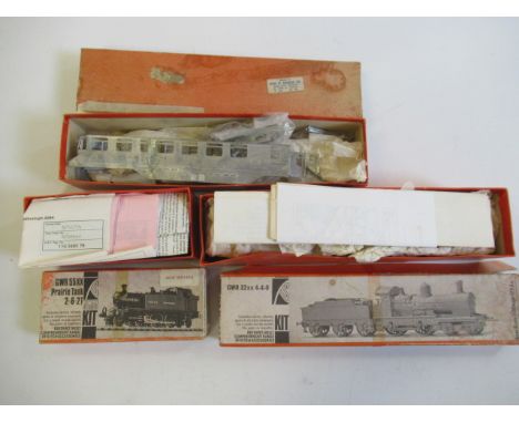 K's G.W.R. kits comprising 55XX with wheels and motor, G.W.R. 32XX with wheels and motor,m and G.W.R. Railcar kit has been st