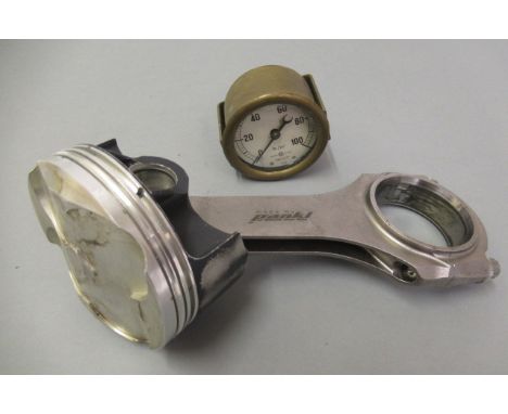 A Pankl McLaren Mercedes Formula One piston and connecting rod removed from 2007 engine for return to the manufacturers Pankl