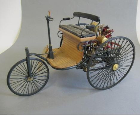 A 1:8 scale model of the Mercedes tricycle car, plastic and metal construction, fuel tank loose, F-G (Est. plus 21% premium i