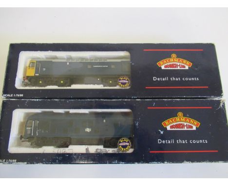 Bachmann Class 25-322 Tamworth Castle in B.R. blue and Class 24-5087 in B.R. blue, boxed G-E (Est. plus 21% premium inc. VAT)