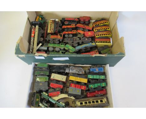Playworn rolling stock from Chad Valley and others, most items have damage or parts missing, P (Est. plus 21% premium inc. VA