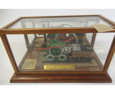 A 1:32 scale model of Trevithick's Pen-Y-Darren locomotive built and finished to a good standard by C. Crowle, on display tra