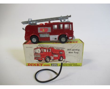 Dinky 285 Merryweather fire engine with operating water pump, box F, model G (Est. plus 21% premium inc. VAT)