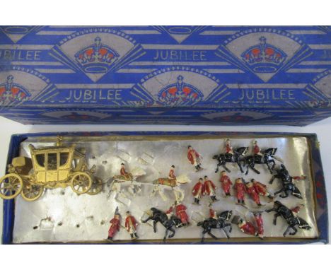 Johillco coronation coach and attendants, some paint loss, F-G (Est. plus 21% premium inc. VAT)