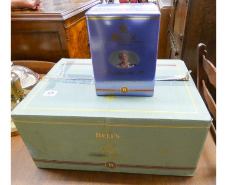 Six full Bells scotch whisky decanters in original boxes 